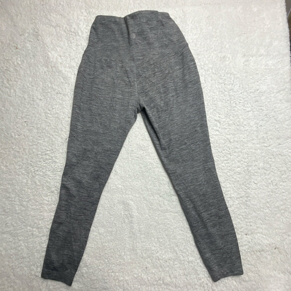 ZELOS Gray High Rise Ankle Leggings Women's M 27" Inseam Knit Stretch